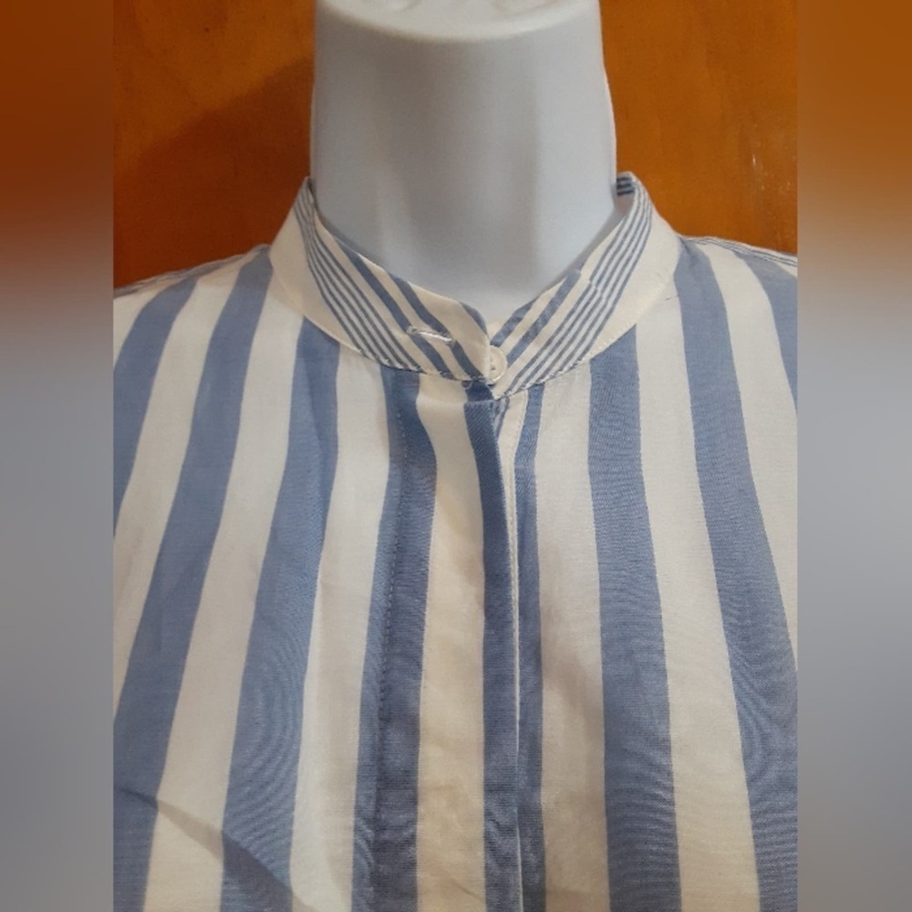 Lafayette 148 Newyork Woman's Button Down Shirt Shirt Size Petite - Picture 4 of 7
